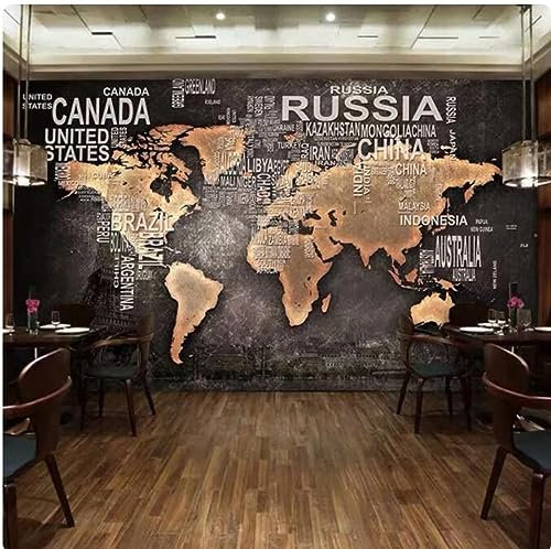 palank Mural Wallpaper 3D World Map Photo Wall Painting Restaurant Cafe Bookstore Background Wall Decor*400cmx280cm(157.4x110.2inch)