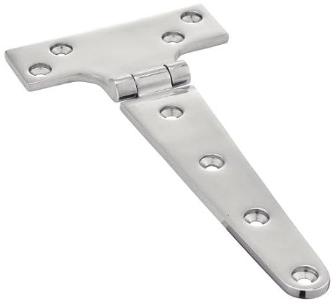 ACTON Charnière forgée polie - Type T - Inox A4 L152mm - Boîte de 2 - Supportage des réseaux