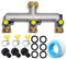 RoseFlower 3 Wege Verteiler Wasser 3/4'' Messing Wasseranschluss Wasserhahn Garten Hose Splitter Gartenschlauch Anschluss Wasserhahn Adapter für Garten, Bewässerung, Waschen, Rasen Wasserhähne