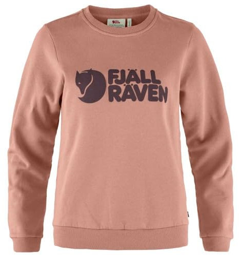 Fjallraven 84143-300-357 Logo Sweater W Maglia Lunga Donna Dusty Rose-Port Taglia S