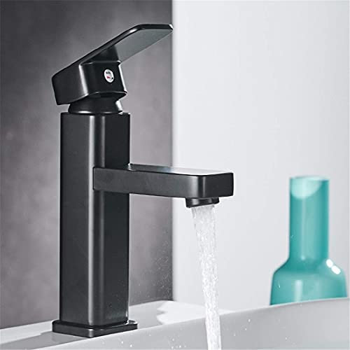 Küchenarmatur Wasserhahn Küche Badezimmer Wasserhahn Farbe Schwarz ABS-Kunststoff Waschbecken Aufsatzwaschbecken Einhebelmischer (Farbe: Niedrig) (Niedrig)
