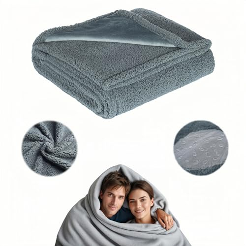 HanTang Liebesdecke Wasserdicht, Liebesdecke - wasserdichte Kuscheldecke für Bett, Couch und Sofa, Hundedecke für kleine bis mittelgroße Hunde, weich (Grau,S:71 * 100CM)