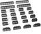 SIRLYR PC-Kabelkamm, PSU-Kabelkämme für Verlängerungskabel-Management, 24-teiliges Set, 12 vhpwr-Kabel x 4,24 Pin x 4,8 Pin x 16,3 mm, bis zu 3,5 mm Drahtstärke, Schwarz