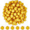 SUNNYCLUE 120 Stück Goldfarbene Glitzer Pompons Funkelnde Bälle Basteln Großpackung 20mm Faser Weiche Flauschige Dekoration Runde Flauschige Lametta Bälle Glitzer Pompons Für Heimwerker Kunsthandwerk