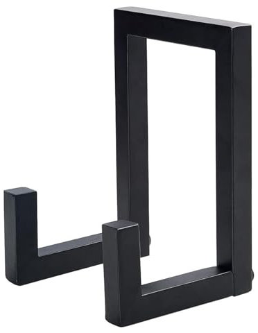 Soporte De Disco De Vinilo - Mesa De Almacenamiento De Discos De Metal Negro, Soporte De Disco De Vinilo De Metal, Soporte De Organizador De Escritorio Para Discos, Soporte De Pantalla De Mesa