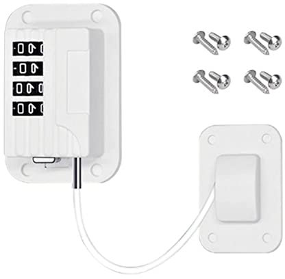 Shovelmty 1 candado de seguridad infantil para puerta de armario o frigorífico, para edificios altos, código de seguridad B