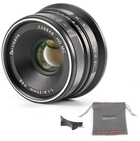 7artisans 25mm F1.8 APS-C Wide -Angle Manual Focus Lens for Nikon Z Mount Compact Mirrorless Cameras for Nikon Z50 Z6 Z7 Z6 II