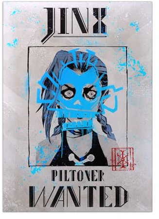 Displate Offiziell Arcane MetallPoster Magnetische Befestigung Inklusive Lizenziert Bilder Hochwertiges Poster Wanted Jinxed Light Poster 67.5 cm x 48 cm