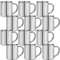 Kaxtde 12 Pack Stainless Steel Coffee Mugs, 220ml Metal Double Walled Cups with Handle, Camping Insulated Tea Mug Cup Bulk for Picnic Outdoor Travel Home RV Use