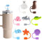 8 PCS Straw Covers Cap, Straw Cover Compatible With Stanley 30&40 Oz Tumbler, Cute Straw Caps in Various Shapes Silicone Straw Toppers, Drinking Straw Caps for 0.4 Inch/10 mm Straw Tips (Marine Style)