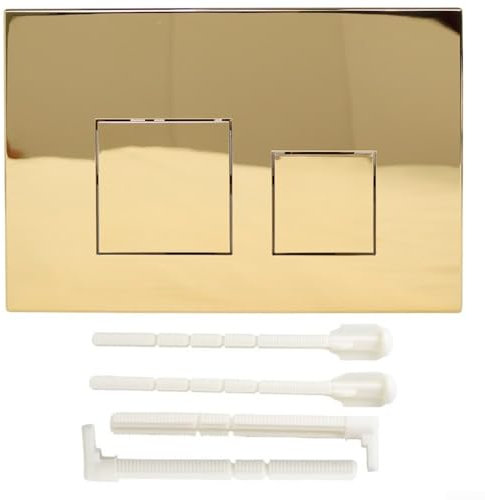 Flushing Plate Dual Flush Plate for GEBERIT for Sig-ma Series Flush Lever Set Spare Parts (Bright gold)