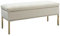 HULALA HOME Moderne Samt Sitzbank mit Stauraum Elegante Truhenbank für Flur Schlafzimmer Wohnzimmer Samtbezug 5-Fach gepolstert Metallbeine, Weiß