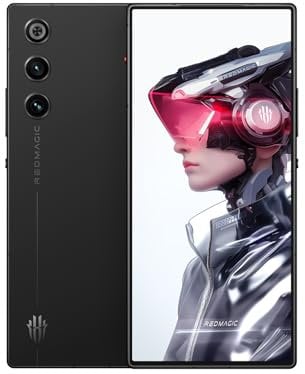 REDMAGIC 10 Air 120Hz Gaming Phone, 5G Android Smartphone, 16GB RAM+512GB ROM, Snapdragon 8 Gen 3, 6.8 AMOLED Full Screen, FHD+, 50MP Camera, Dual-Sim, Unlocked Mobile Phone Black