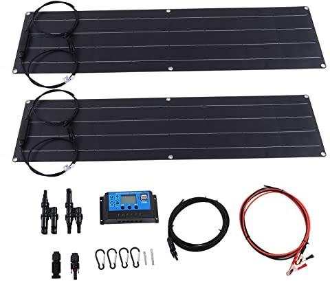 100W Panneau solaire flexible Haute efficacité Monocristalline Pet Panneau Panel Power Station Black