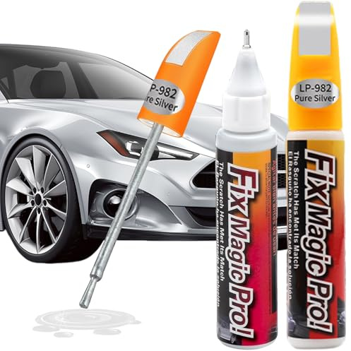 BAOSROY Bolígrafo Reparador Arañazos Coche,Bolígrafos Retoque Coche,Rotulador Retoque Pintura Coches,Bolígrafo Quita Arañazos Coches,Rotulador Reparación,Plateado,2pc