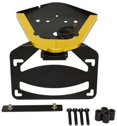 Moto number plate holder Compatible With S1000RR 2019-2021 Motorcycle Tail Light License Plate Bracket Mudguard Eliminate Replacement Kit(Yellow)