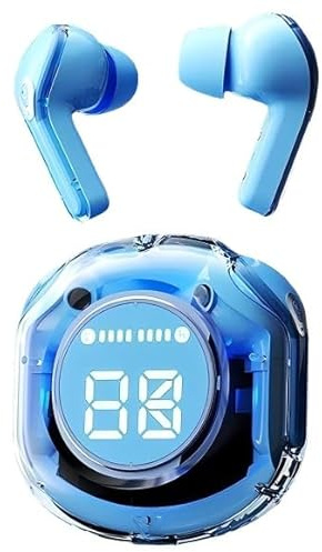 Wireless Earbuds, Bluetooth 5.4 Headphones in Ear 2025 Wireless Earphones with 4 ENC Mic, Mini Ear buds with HiFi Stereo Deep Bass, Playtime LED Display,Mini Earbuds IPX7 Waterproof