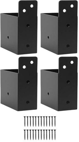 Supporti per tetto pergolato - Kit di montaggio in acciaio da 5 pollici di altezza, 4 pezzi, di connettori hardware robusto, supporti per per garage, casa, capannone esterno | Struttura