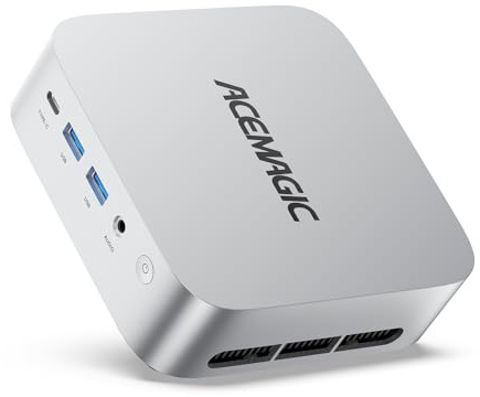 ACEMAGICIAN Kron Mini K1 Mini PC, AMD Ryzen 4300U (Fino 3,7 GHz), 16GB DDR4 256GB M.2 2280 SSD, Mini Desktop Computer Dual Ethernet,4K UHD, per Ufficio (GB, 16, GB, 1024)