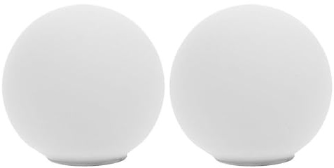 WHAMVOX Glas Lampenschirm Kugel 2 Stück Milchglas Weiß 2.36In Ersatz für G9 Hängelampe Esszimmer Wohnzimmer