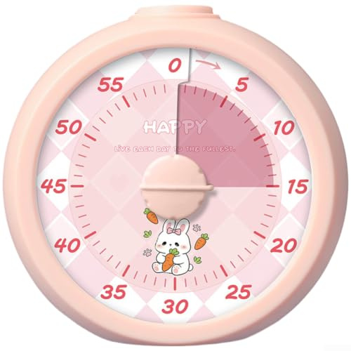 Visueller Timer für Kinder, Zeitmanagement, stille Countdown-Uhr mit Alarmmodus, pädagogisches Lernwerkzeug für die Heimschule, Lila (A)