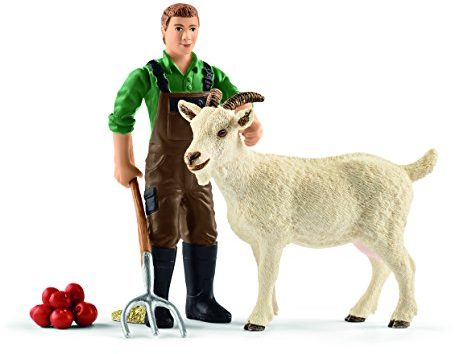 SCHLEICH 42375 Bauer mit Ziege Figur