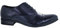 Scarpe uomo blu scuro vernice linea classica man's shoes top class eleganti cerimonia (40)