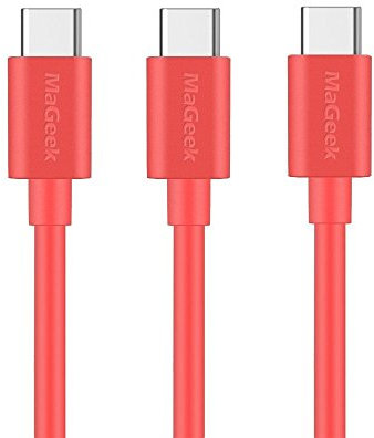 MaGeek® Cavo USB Tipo-C a USB 2.0 (3 Pezzi)(1,0m) per Samsung Galaxy S9+,S9, S8, S8+, Nexus 6P, LG G6, New MacBook, Google Pixel XL, Huawei P9 P10 e più (Rosa)
