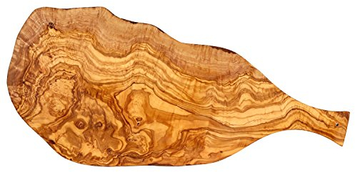 Bütic - Tagliere in legno di ulivo, a forma di tastiera naturale, lunghezza 70 cm