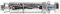 Molly M40810-XJ Boulons à expansion avec vis M8, Gris, Set de 10 Pièces