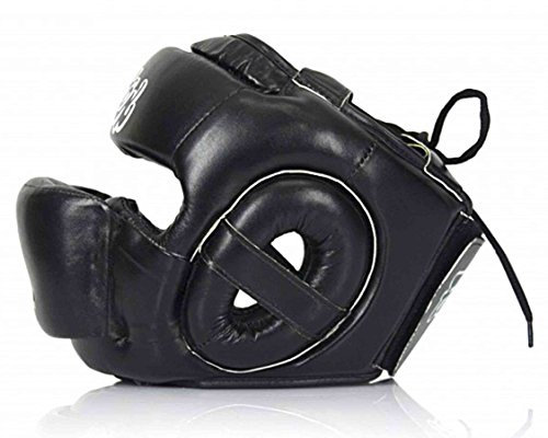Fairtex HG14 Full Face Kopfschutz, Thai Boxing, MMA, K-1 Head Gear Guard Schutz, Schwarz M