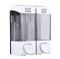 Fdit Shampoo-Spender, 2 Kammer Seife und Dusche Dispenser2 X 350 ml Bad Wand montiert Seife Shampoo Desinfektionsmittel Spender Lotion Liquid Pumpe