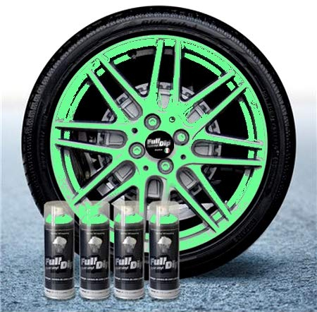Sophisticauto 4 Stück Full Dip Grün Paradise Matt Spray 400 ml