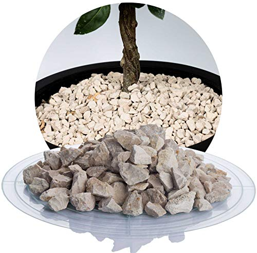 Schicker Mineral Kalk Ziersplitt beige 25 kg, Kalksplitt Yellow Sun, Deutscher Naturstein, farbecht, witterungsbeständig, ideal zur Gartengestaltung, Fassadenschutz, Schotter (Kalk Splitt, 8-16 mm)