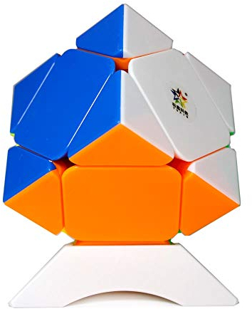 OJIN YuXin Zhisheng Schwarz Kylin Serie Stickerless Version Skewb Cube Reibungslos schnell Twsit Puzzle Rätselwürfel mit einem Würfelstativ (Skewb)