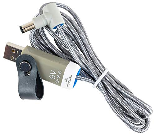 myVolts Ripcord-USB-Ladekabel mit 9V DC Ausgangsstecker kompatibel mit M-Audio Keystation 61 MK3 Keyboard