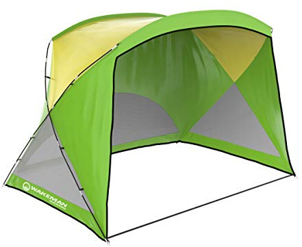 Beach Tent Sun Shelter - Sport Umbrella - UV Protection and Water-Resistant with Carry Bag – Shade Canopy for Families by Wakeman Outdoors (Green)