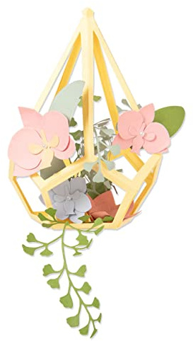 Sizzix Thinlits Stanzschablonen 12 Stk 664366 Blumiges Terrarium, Mehrfarben, Einheitsgröße