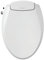 Brondell Sedile WC bidet non elettrico Swash Ecoseat adatto per WC allungati, bianco – sistema a doppio ugello, temperatura dell'acqua ambiente – bidet con facile installazione