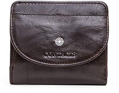 FANDARE Portefeuille Cuir Porte à Monnaie Carte de Crédit Homme Femme Court Porte Monnaie Portefeuille avec Poche à Monnaie Etui à Carte Porte-Carte de Crédit Bourse Marron