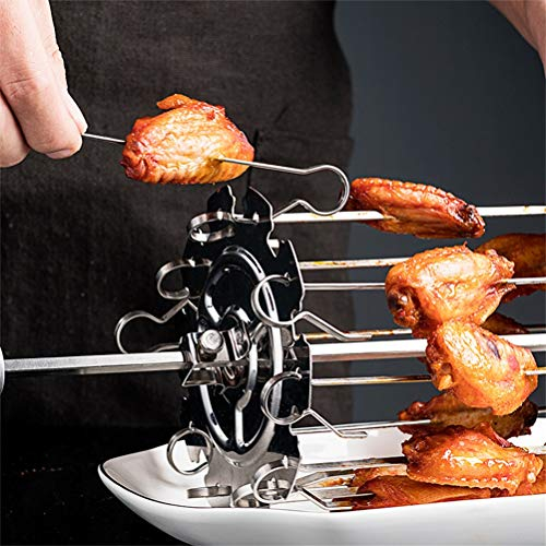 basku - Spiedino in acciaio INOX per spiedini, BBQ, Kebab, Cage, griglia rotante, spiedino, accessorio da forno per kebabs, Chicken Wings, Intestines