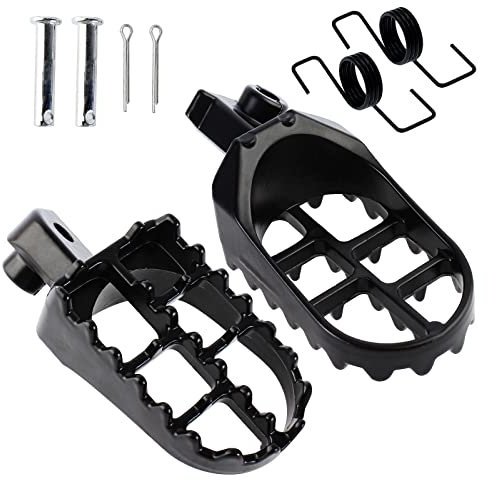 YOFMOO Repose-pieds en aluminium noir compatible avec XR50R XR70R XR80R XR100R CRF50 CRF50F CRF70 CRF70F CRF80 KLX110 Motocross 50cc 70cc 90cc 110cc 125cc Dirt Bike TaoTao Jonway