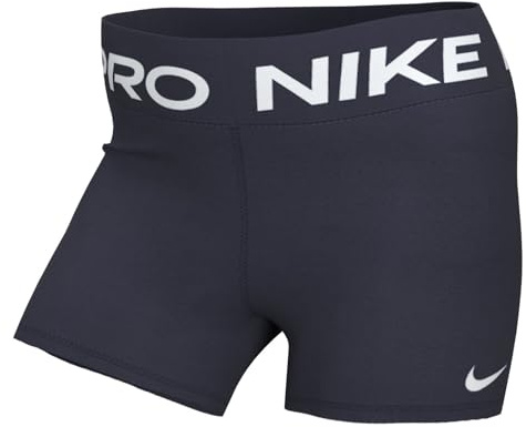 Nike Damen Pro Damenshorts (Ca. 8 cm) Upper Thigh Length Tight, Obsidian/White, M EU