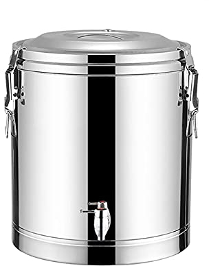 Heavy Barilotto di stoccaggio sigillato in Acciaio Inox con Rubinetto, Calore Insul Ation Barile, può Contenere Vino, Olio, Latte, Trasporto Liquido (Size : 25 * 37cm(20L))