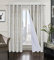 always4u Gardinen mit Muster Gold Blickdicht 100%, Samt Vorhang Wohnzimmer, Vorhang Verdunkelung mit ösen, Stoff Glänzend Eleganter, Weiß 2er Set 260x140cm