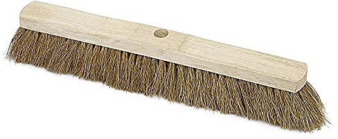 Agrarflora Kokosbesen 40cm - Saalbesen aus Naturkokos - Industriebesen mit natürlichen Kokosborsten - Haushaltsbesen aus Buchenholz - Werkstattbesen für groben und feinen Schmutz