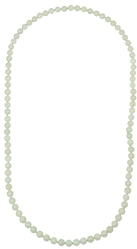 ELEDORO Edelstein Perlenkette Collier endlos geknotet 8mm 80cm lang Serpentin