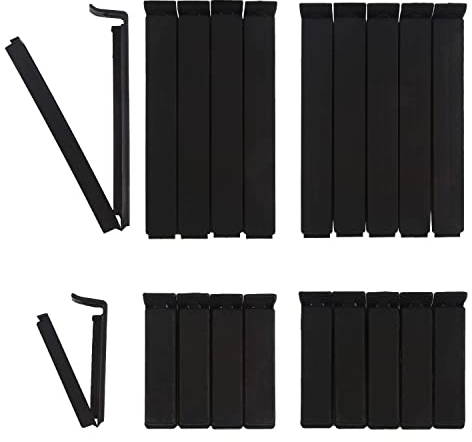 DERAYEE 30pcs Fermeture Sachet Alimentaire Réutilisable, Pince Noires Sachet Alimentaire en 2 Tailles