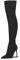 GENSHUO Stivali Alti alla Coscia da Donna con Tacco Alto 11 cm Stivali Lunghi a Punta Sexy in Pelle Scamosciata Finta con Tacco a Spillo, Nero, 40 EU