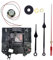 F Fityle Großes Pendeluhrwerk, mit Zeigern, Spieluhr, Beschläge, Mechanismus-Kits, leiser Motor, Lange Welle für die Reparatur, Ersatz der, Stil h